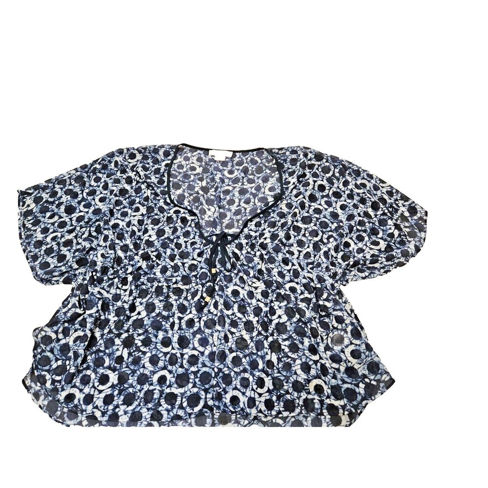 Michael Kors Floral Linen Short Sleeves Crew Neck Comfort Dress Size 2X